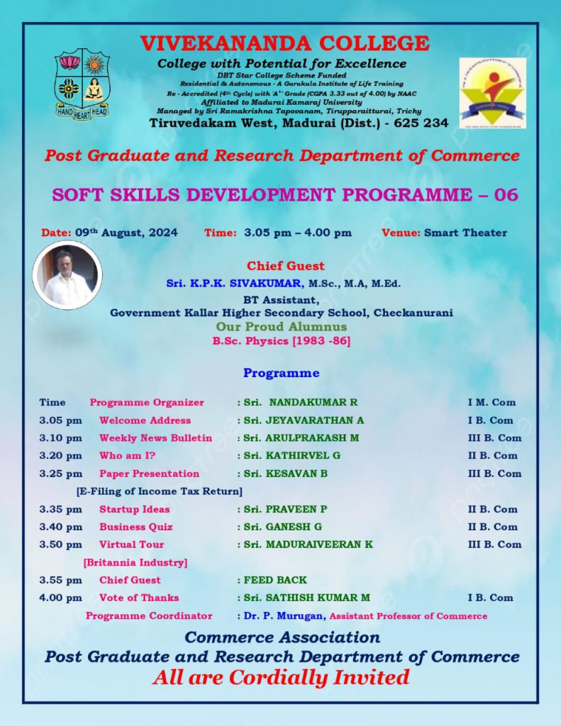 Soft Skills Development Programme Vivekananda College